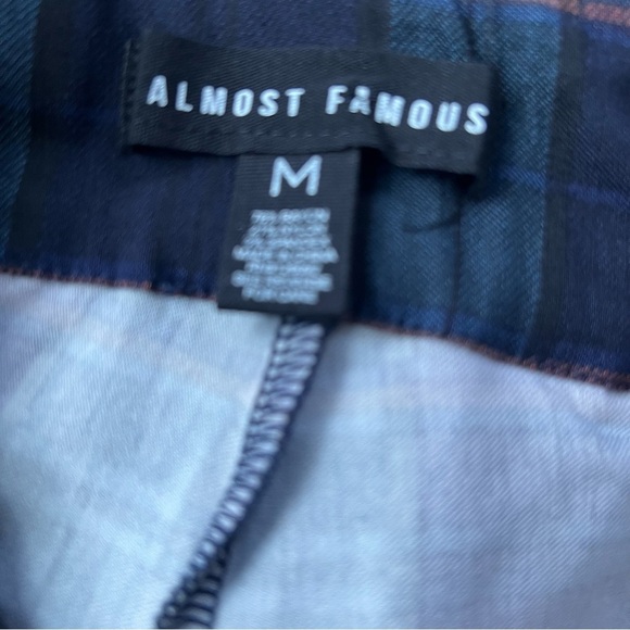 Almost Famous Y2K Plaid Pleated Skirt Skort Medium Academia School Girl Goth - Picture 5 of 7